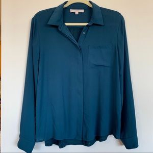 LOFT Mixed Media Blouse